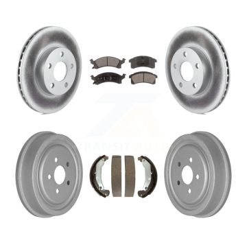 Front Rear Coat Disc Brake Rotor Semi-Metallic Pad Drum Kit For Pontiac Sunfire Chevrolet KGF-102410