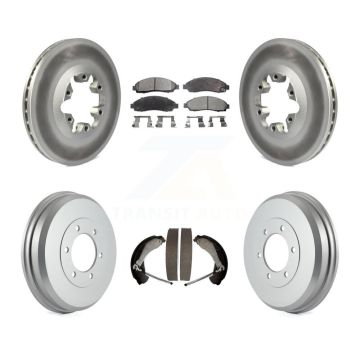Front Rear Coat Brake Rotors Semi-Metallic Pad Drum Kit For Chevrolet Colorado GMC Canyon KGF-102412