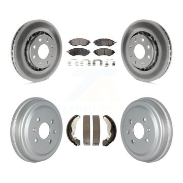 Front Rear Coated Brake Rotor Semi-Metallic Pad Drum Kit For Chevrolet Aveo Pontiac Aveo5 KGF-102413