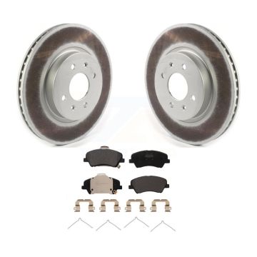 Front Coated Disc Brake Rotors And Semi-Metallic Pads Kit For Kia Rio Hyundai Accent KGF-102421