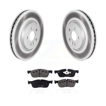Front Coated Brake Rotor & Semi-Metallic Pad Kit For Jaguar F-Pace Land Rover Range Velar KGF-102430
