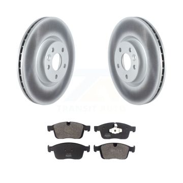 Front Coated Disc Brake Rotors And Semi-Metallic Pads Kit For Volvo XC60 KGF-102432