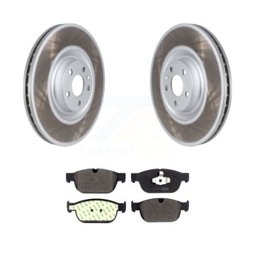 Front Coated Disc Brake Rotors And Semi-Metallic Pads Kit For Volvo XC90 KGF-102439