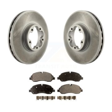 Front Coated Disc Brake Rotors And Semi-Metallic Pads Kit For Ford Transit-350 HD KGF-102446