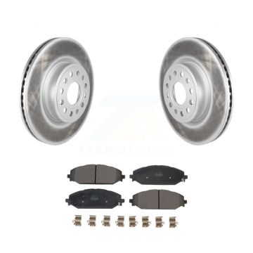 Front Coated Disc Brake Rotors And Semi-Metallic Pads Kit For Ram 1500 KGF-102453