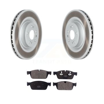 Front Coated Disc Brake Rotors And Semi-Metallic Pads Kit For 2017 Mercedes-Benz GLS350d KGF-102456