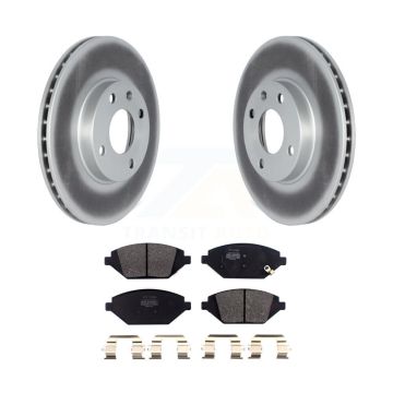 Front Coated Disc Brake Rotors And Semi-Metallic Pads Kit For 2016-2022 Chevrolet Spark KGF-102458