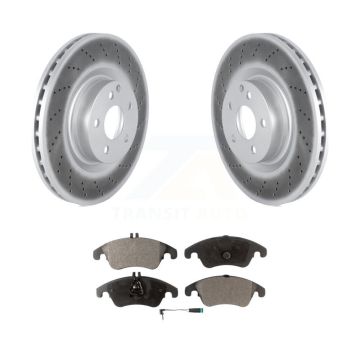 Front Coated Disc Brake Rotors And Semi-Metallic Pad Kit For Mercedes-Benz E400 E550 C250 KGF-102462