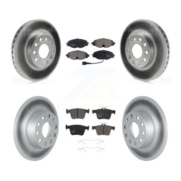 Front Rear Coated Disc Brake Rotors And Semi-Metallic Pads Kit For Volkswagen Jetta Taos KGF-102471