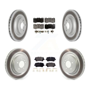 Front Rear Coated Disc Brake Rotors And Semi-Metallic Pads Kit For Land Rover Range Sport KGF-102479
