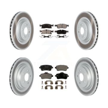 Front Rear Coated Disc Brake Rotors And Semi-Metallic Pads Kit For Mercedes-Benz GLE400 KGF-102498