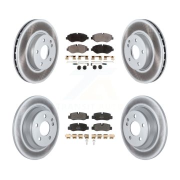 Front Rear Coat Disc Brake Rotor Semi-Metallic Pad Kit For 2016-2020 Mercedes-Benz Metris KGF-102508