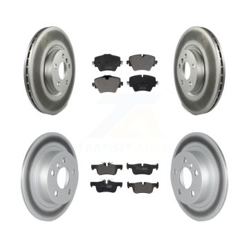 Front Rear Coated Brake Rotor & Semi-Metallic Pad Kit For Mini Cooper Countryman S ALL4 KGF-102513