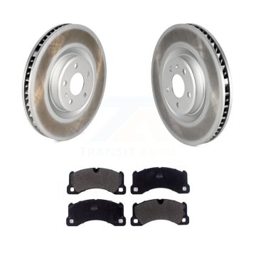Front Coated Disc Brake Rotors And Semi-Metallic Pads Kit For 2015-2017 Porsche Macan S KGF-102514