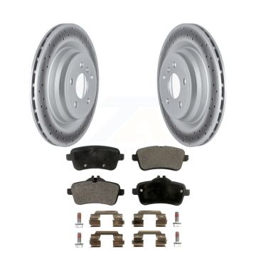 Rear Coat Disc Brake Rotor Semi-Metallic Pad Kit For Mercedes-Benz ML350 GLE350 GLE43 AMG KGF-102537