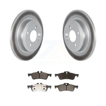 Rear Coated Disc Brake Rotors Semi-Metallic Pad Kit For 2007-2008 Mini Cooper Convertible KGF-102539