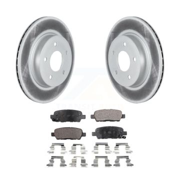 Rear Coated Disc Brake Rotors & Semi-Metallic Pad Kit For Nissan Qashqai Rogue Sport LEAF KGF-102543