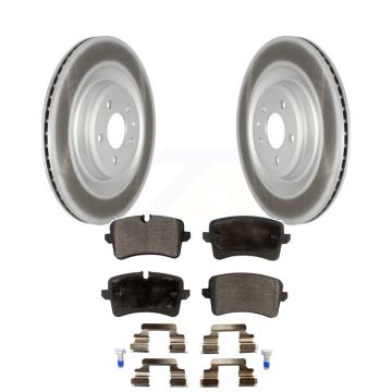 Rear Coated Disc Brake Rotors And Semi-Metallic Pads Kit For Audi S6 S7 A8 Quattro S8 KGF-102544