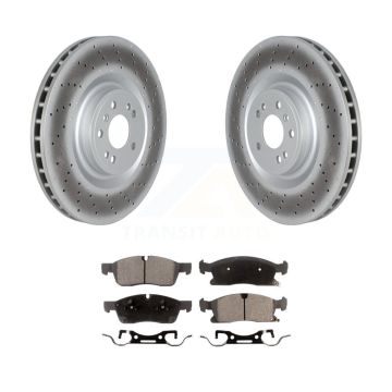 Front Coated Brake Rotor Semi-Metallic Pad Kit For Mercedes-Benz ML350 GL350 GLS450 ML400 KGF-102555