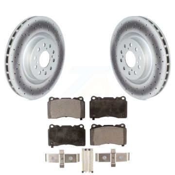 Front Coated Disc Brake Rotors And Semi-Metallic Pad Kit For 2017-2020 Honda Civic Type R KGF-102558