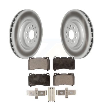 Front Coated Disc Brake Rotors And Semi-Metallic Pad Kit For 2017-2020 Honda Civic Type R KGF-102559