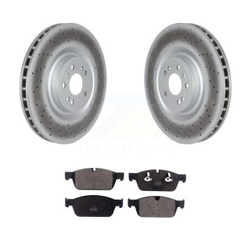 Front Coated Disc Brake Rotors And Semi-Metallic Pads Kit For Mercedes-Benz ML550 GLE550e KGF-102561