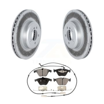 Front Coated Disc Brake Rotor & Semi-Metallic Pad Kit For 2012 BMW 335i Convertible/Coupe KGF-102563