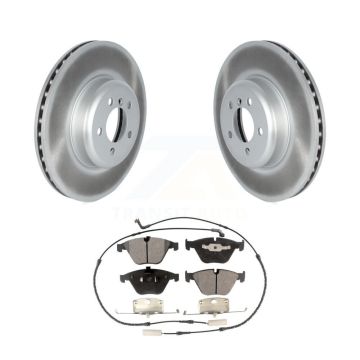 Front Coated Disc Brake Rotor & Semi-Metallic Pad Kit For 2012 BMW 335i Convertible/Coupe KGF-102564