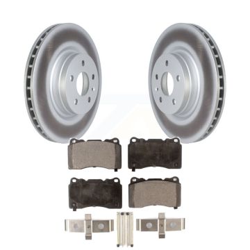 Front Coated Disc Brake Rotors And Semi-Metallic Pads Kit For Tesla S X KGF-102570