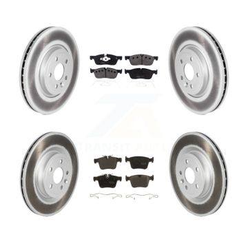 Front Rear Coated Disc Brake Rotors And Semi-Metallic Pads Kit For Jaguar F-Pace KGF-102571