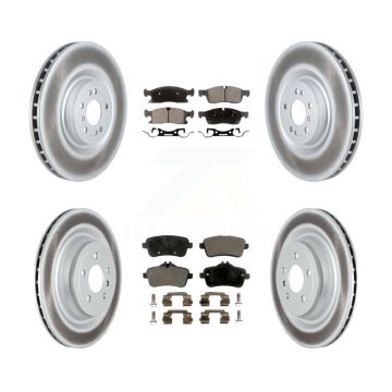 Front Rear Coated Brake Rotors Semi-Metallic Pad Kit For Mercedes-Benz GL350 GLS450 GL450 KGF-102575
