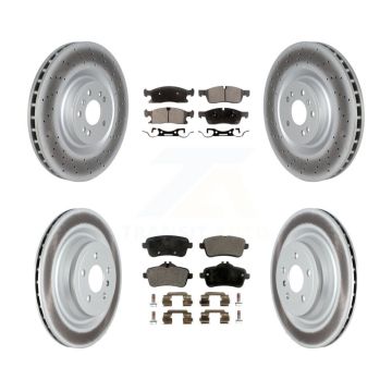 Front Rear Coated Brake Rotors Semi-Metallic Pad Kit For Mercedes-Benz GL350 GLS450 GL450 KGF-102576