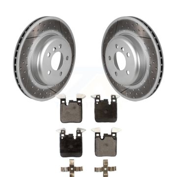 Rear Coat Brake Rotors Semi-Metallic Pad Kit For BMW 328i xDrive 330i 335i 428i 435i 430i KGF-102610