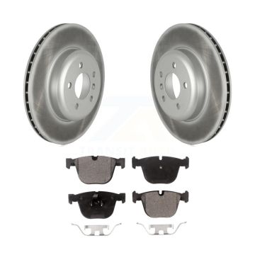 Rear Coated Disc Brake Rotors & Semi-Metallic Pad Kit For BMW 535i GT xDrive 740Li 740i 7 KGF-102617