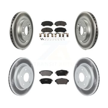 Front Rear Coated Disc Brake Rotor & Semi-Metallic Pad Kit For Nissan Rogue Sport Qashqai KGF-102635
