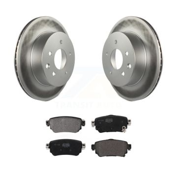 Rear Coated Disc Brake Rotors And Semi-Metallic Pads Kit For 2019 Nissan Rogue Sport S KGF-102643