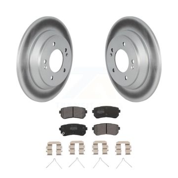Rear Coated Disc Brake Rotors And Semi-Metallic Pads Kit For Hyundai Kona KGF-102646