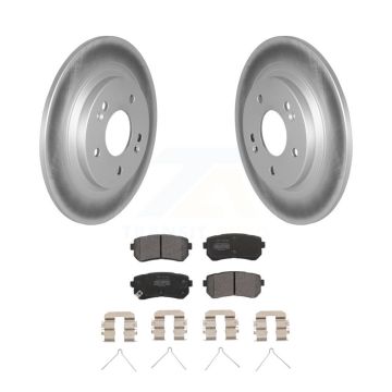 Rear Coated Disc Brake Rotors And Semi-Metallic Pads Kit For Hyundai Kona Kia Seltos KGF-102647