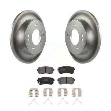 Rear Coated Disc Brake Rotors And Semi-Metallic Pads Kit For Hyundai Kona Kia Seltos KGF-102648