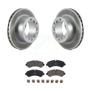 Rear Coated Brake Rotor Semi-Metallic Pad Kit For Mercedes-Benz Sprinter 3500 4500 3500XD KGF-102652