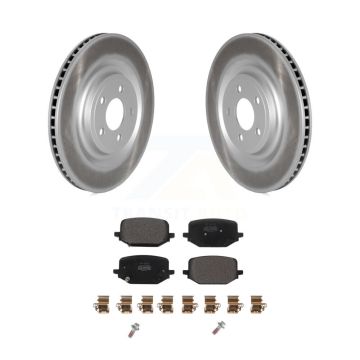 Rear Coat Disc Brake Rotor Semi-Metallic Pad Kit For Ford Explorer Lincoln Aviator Police KGF-102654