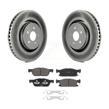 Front Coat Brake Rotor Semi-Metallic Pad Kit For Lincoln Nautilus With Vented Rear Rotors KGF-102660