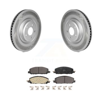 Front Coated Brake Rotor & Semi-Metallic Pad Kit For Ford Explorer Lincoln Aviator Police KGF-102661