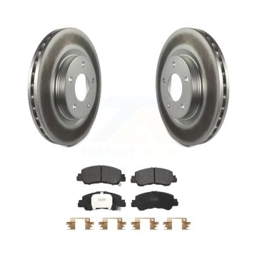 Front Coated Disc Brake Rotors And Semi-Metallic Pads Kit For Mitsubishi Eclipse Cross KGF-102664
