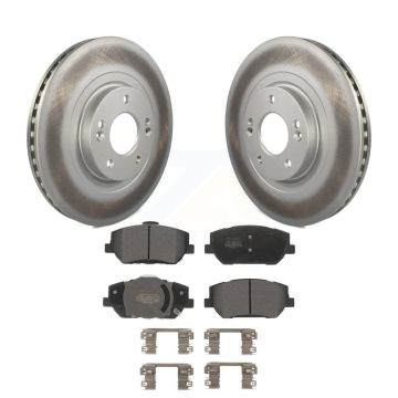 Front Coated Disc Brake Rotors And Semi-Metallic Pads Kit For 2019-2020 Hyundai Santa Fe KGF-102666