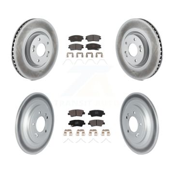 Front Rear Coat Brake Rotor Semi-Metallic Pad Kit For 2017-2022 Kia Sportage Turbocharged KGF-102669