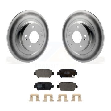 Rear Coated Disc Brake Rotors And Semi-Metallic Pads Kit For Mitsubishi Eclipse Cross KGF-102687