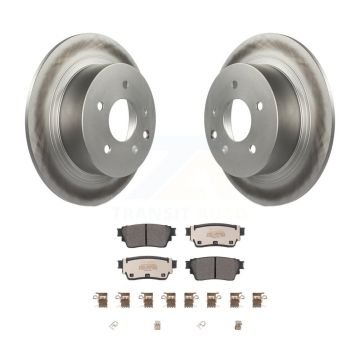 Rear Coated Brake Rotor Semi-Metallic Pad Kit For Nissan Altima With Manual Parking KGF-102689