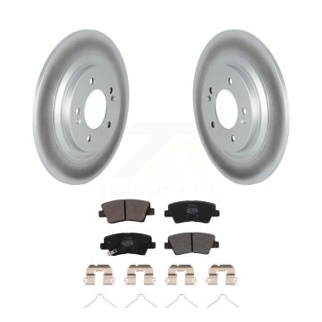 Rear Coated Brake Rotor Semi-Metallic Pad Kit For Kia Cadenza With Electric Parking KGF-102691
