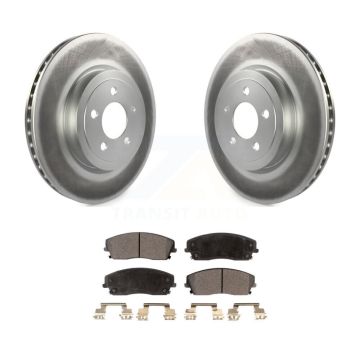 Front Coated Brake Rotors Semi-Metallic Pad Kit For 2015-2018 Dodge Charger RWD with 3.6L KGF-102694